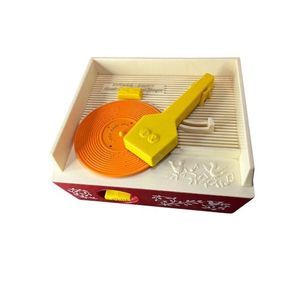 Vintage Fisher Price Music Box Record Player with 3 Plastic Records Works - Picture 4 of 16
